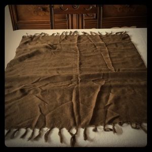 Brown Wool Shawl/Scarf